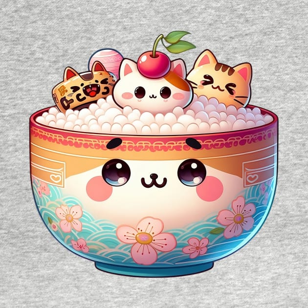 Kawaii Kitty Rice Bowl by PhotoSphere